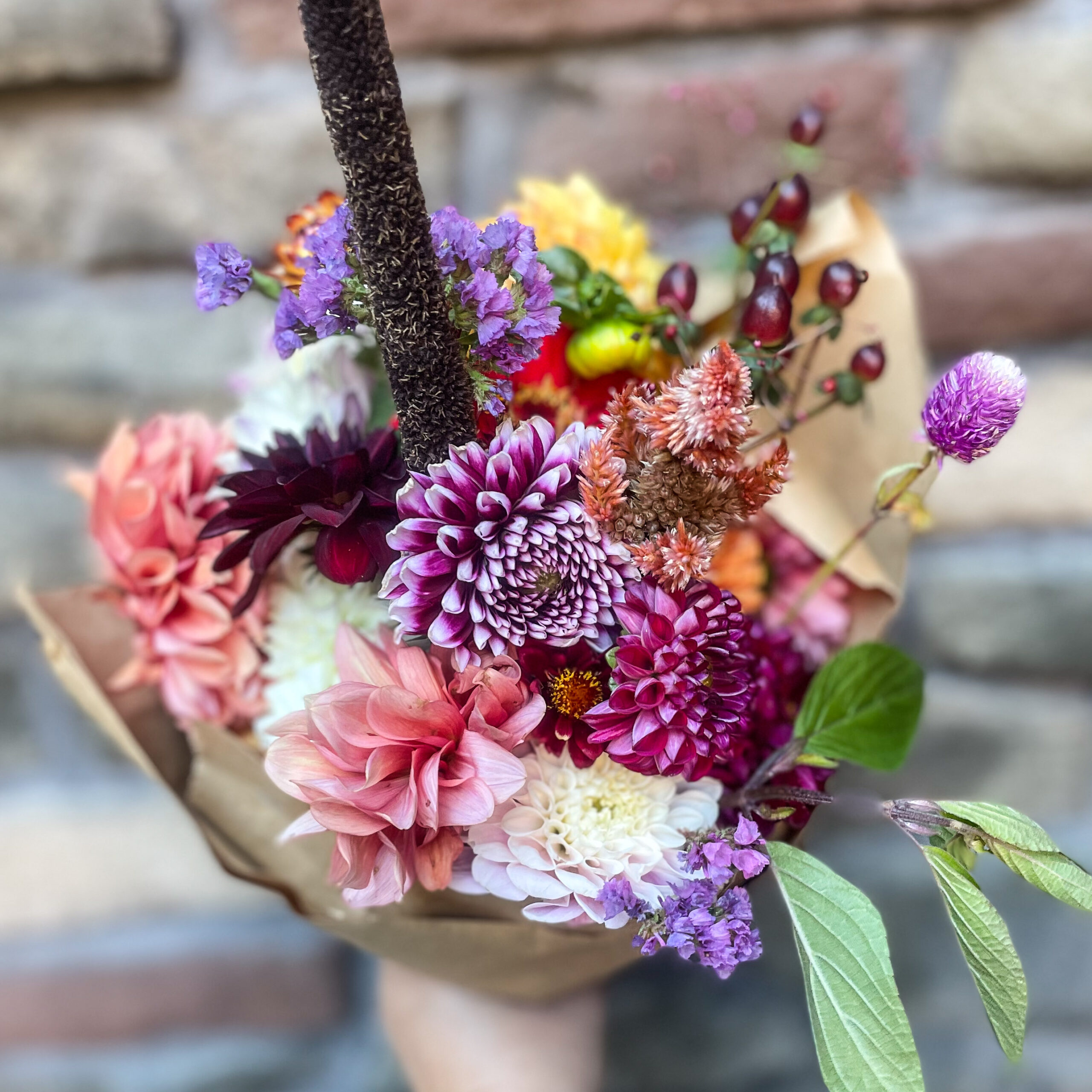 A beautiful bouquet of fall flowers